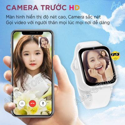 Đồng hồ Thông minh Trẻ em Tiểu học THCS THPT Smart Watch AMA HW13 mini Định vị Wifi lắp Sim 4G độc lập Chống nước Kích thước nhỏ gọn Hàng nhập khẩu