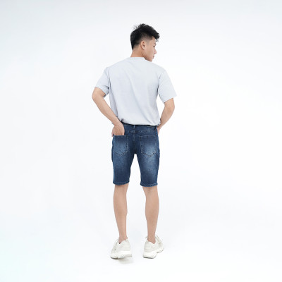 Quần Short Jeans Nam Rách Cao Cấp HUNTER X-RAYS Form Slimfit Thun Màu Xanh S63