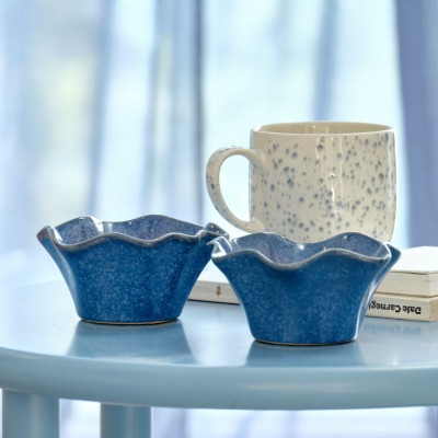 Cốc nến | JYSK Darian | gốm | xanh | DK12xC6cm