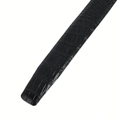 Dây nịt nam da cá sấu Huy Hoàng gai đuôi đầu kim màu đen HC4733