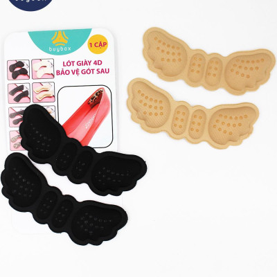 Lót gót giày 4D hình cánh bướm có mặt gai silicone chống trầy rách da và chống tuột gót chân - buybox - BBPK70