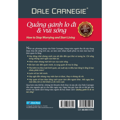 Sách - Quẳng Gánh Lo Đi Và Vui Sống - Khổ Nhỏ - First News