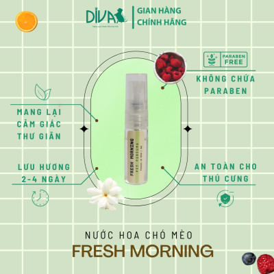 NƯỚC HOA CAO CẤP CHO THÚ CƯNG DIVA - FRESH MORNING 3 ML