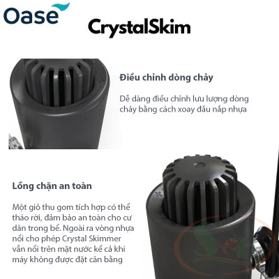 Lọc váng OASE Crystal Skimmer 350, 600 Surface hút váng dầu bể cá tép thủy sinh
