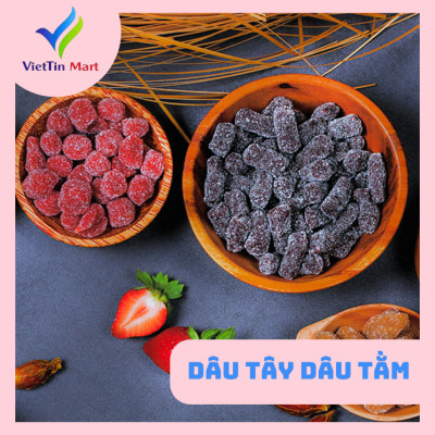 Kẹo Dâu Tây Mix Dâu Tằm Đặc Sản Đà Lạt Viettin Mart 500g