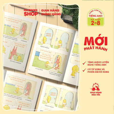 Combo Sách Tình bạn diệu kỳ + Chú khủng long tham ăn-Sách Song ngữ, phát triển IQ, EQ cho bé từ 2-8 tuổi. Tặng File Nghe