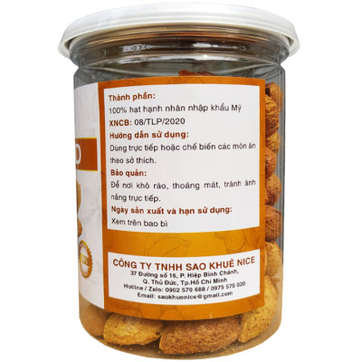 Hạnh Nhân Rang Bơ Nhập Khẩu Cao Cấp Thương Hiệu SK FOOD - Hũ 250G