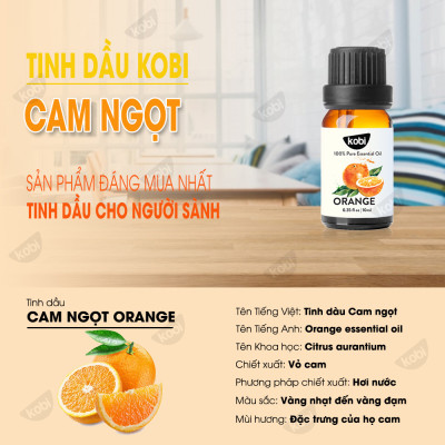 Combo 3 Tinh Dầu Kobi Nhập Khẩu Ấn Độ: Tinh Dầu Sả Chanh (30ml) + Tinh Dầu Oải Hương (30ml) + Tinh Dầu Cam Ngọt (30ml) - Tinh dầu thiên nhiên nguyên chất