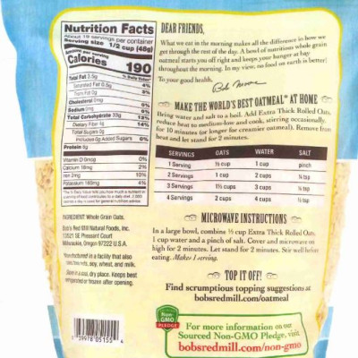 [ Date 10/26 ] Yến mạch cán cỡ dày hiệu Bob