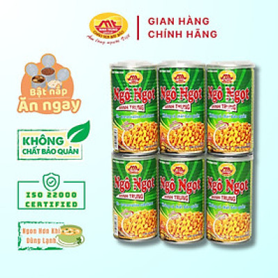 Ngô ngọt Minh Trung 320g - Ngô Ngọt 6 (combo 6 lon)