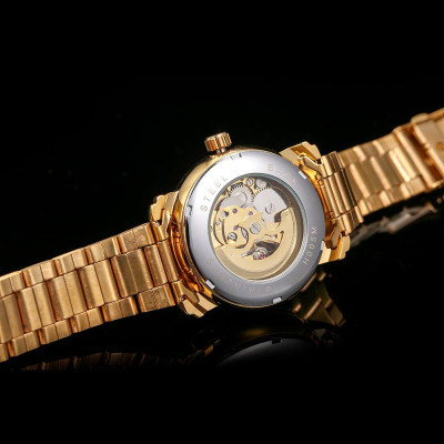 Đồng hồ cơ thời trang dây đeo bằng thép không gỉ