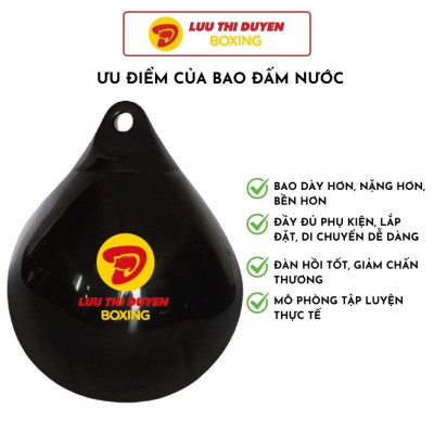 Bao Đấm Nước Boxing - Túi Đấm Nước - Aqua Bag - Water Heavy Bag - Size lớn 47cm x 59cm, nặng 52Kg - Lừu Thị Duyên Boxing