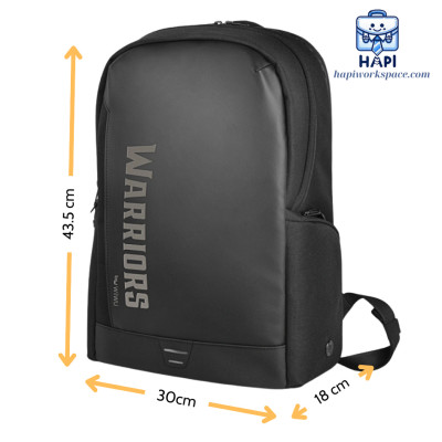 Balo chống thấm nước hàng chính hãng WiWU Warriors X Pro 15.6 inch: Cordura 1000D Nylon, da PU, chống sốc, giữ form