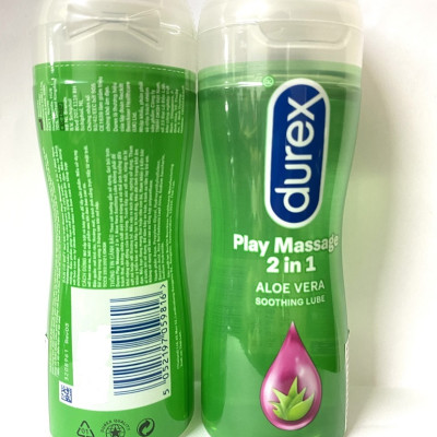Gel Bôi Trơn Durex Play Massage 2 In 1 200ml - Hương Thơm Lô Hội - Nhập Khẩu Thái Lan