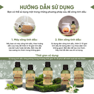 Tropical Garden - Tinh Dầu Xông Máy, Tinh Dầu Thơm Phòng Thiên Nhiên 100ml Cao Cấp, Sang Trọng