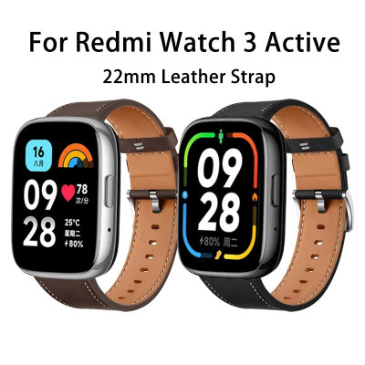 Dây đeo da cho đồng hồ thông minh Xiaomi Redmi Watch 3 Active, Lite / Redmi Watch 5 Lite, Active - Dây đeo smartwatch - Hàng chính hãng