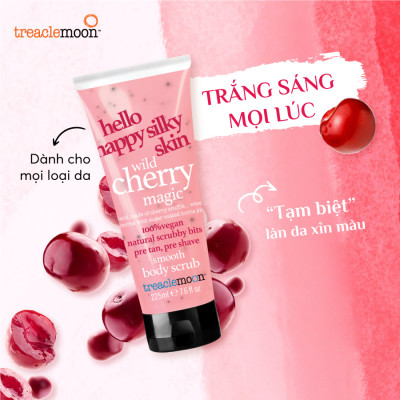 [ TẶNG TÚI ĐỰNG MỸ PHẨM ] Tẩy da chết toàn thân chiết xuất anh đào Treaclemoon 225ml
