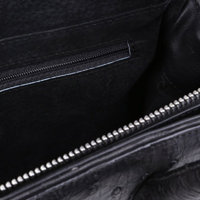 Túi Xách Da Đà Điểu Huy Hoàng HT6401 (32 x 25 cm) - Đen