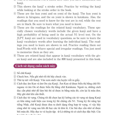 Sách - Kỳ Thi Năng Lực Nhật Ngữ - Sổ Tay Hán Tự N1 - 800