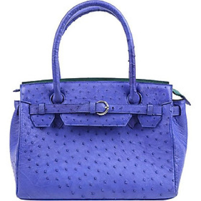 Túi Xách Da Đà Điểu Huy Hoàng HT6405 (32 x 25 cm) - Xanh Đậm