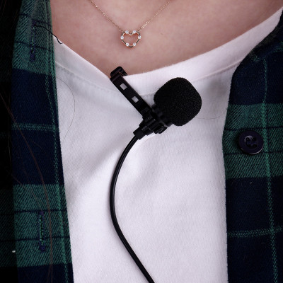 Micro Cài Áo Cho Điện Thoại Và Máy Ảnh Arimic Clip-On Lavalier (1.5m) - Hàng Chính Hãng
