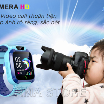 Đồng hồ Thông minh Trẻ em Gọi Video Chống nước Định vị Wifi Model AMA Watch DH11 Hàng nhập khẩu