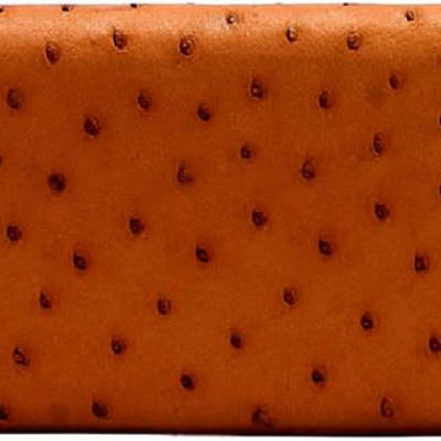 Ví Nữ Da Đà Điểu 3 Gấp Huy Hoàng HT3409 (19 x 10.5 cm) - Vàng Bò