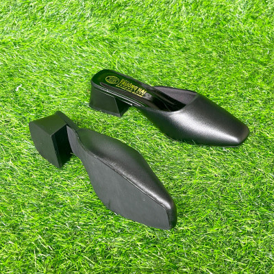 Giày sục nữ gót vuông 3cm Trường Hải mũi vuông da mềm SN155