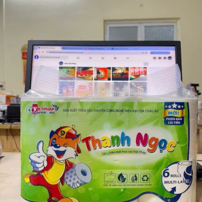 COMBO 2 bịch GVS 6 cuộn Thanh Ngọc 4 lớp cao cấp mềm mịn,dày hơn  và tiết kiệm,sử dụng cho mọi gia đình