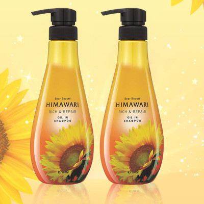 Dầu Xả Phục Hồi Tóc Hư Tổn Kracie Dear Beaute Himawari Rich & Repair Oil In Conditioner 500 mL