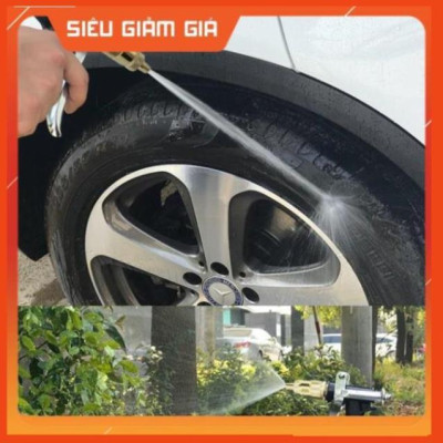 Bộ dây vòi xịt nước rửa xe,tưới cây .tăng áp 3 lần, loại 7m,10m 206236 đầu đồng,cút đồng, + tặng túi đựng bút