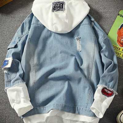 Áo khoác jeans nam hoodie AB05