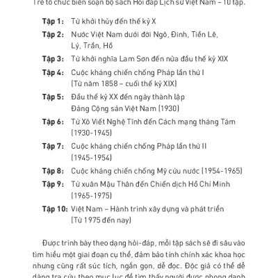 Hỏi Đáp Lịch Sử Việt Nam, Tập 4: Cuộc Kháng Chiến Chống Pháp Lần Thứ Nhất (1858 - Cuối Thế Kỉ XIX )