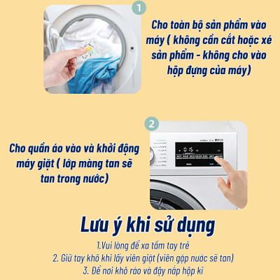 Hộp 140 Viên Giặt Xả 5 Trong 1 Siêu Sạch Siêu Thơm Tho Kháng Khuẩn 99% Hương Hoa Trà