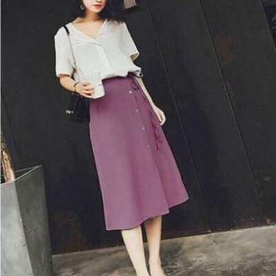 Chân váy Anni phối nút thời trang