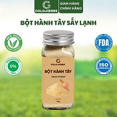 Bột Hành Tây Sấy Lạnh Goldzherbs – Hũ 50g