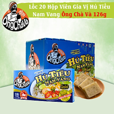 Lốc 20 Hộp Viên Gia Vị Hủ Tiếu Nam Vang Gold Ông Chà Và 126g (Nam Vang Rice Noodle Soup Cubes)