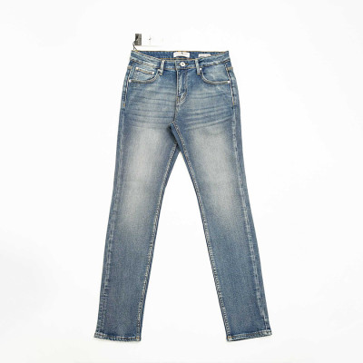 Quần Jeans Nam Cao Cấp HUNTER X-RAYS Form Slimfit Thun Màu Xanh Phủ Dơ NhẹD33