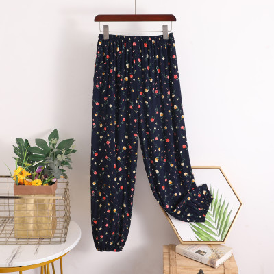 Quần dài nữ bo gấu chất liệu vải lanh thoải mái, thoáng mát, nhiều họa tiết, freesize từ 45 đến 75 kg