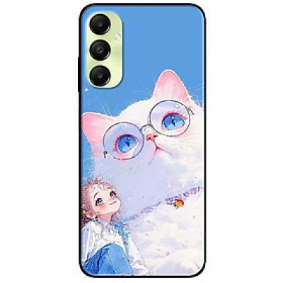 Ốp lưng cho Samsung A13 4G - A33 5G - A53 - A13 5G - Cô Gái Và Mèo Kính - Hàng Chính Hãng