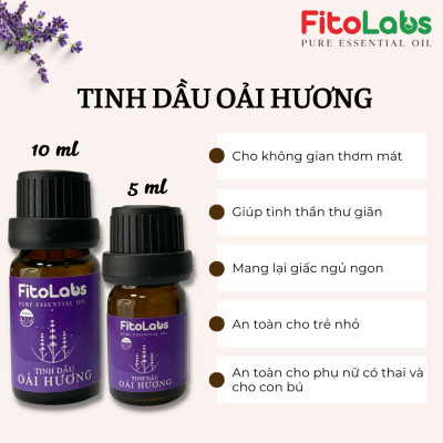 Tinh Dầu Oải hương Fitolabs Giúp Thư Giãn, Cải Thiện Giấc Ngủ, Ngủ Ngon Sâu Giấc