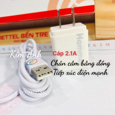 Bộ sạc Ham mer 2.1A chân cắm Type C, hàng chính hãng hảo hành 12 tháng