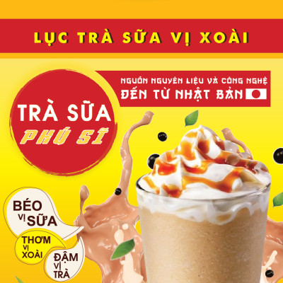 Trà sữa Phú Sỹ - Lục Trà Sữa Vị Xoài 90g ( 5 gói *18g )