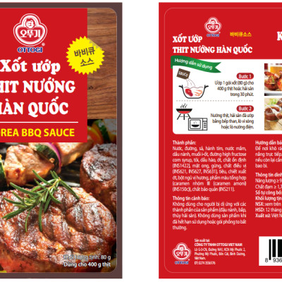 Combo 3 gói Xốt Ướp Thịt Nướng Truyền Thống Ottogi