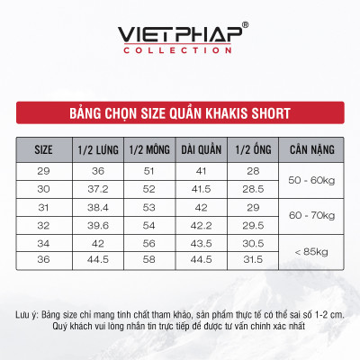 Quần Short Kaki Nam VIỆT PHÁP Form Basic Chất liệu Cotton mềm mịn hút mồ hôi tốt 1504