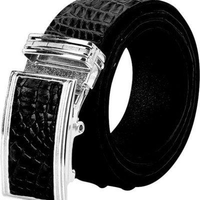 Thắt Lưng Nam Da Cá Sấu Nguyên Con Bụng Bản Lớn Huy Hoàng HT4748 - Đen