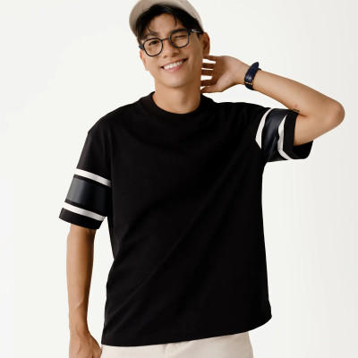 Áo thun tay ngắn nam S.Café sọc tay Form Loose - RT 10S25TSS007 | ROUTINE CÀ MAU