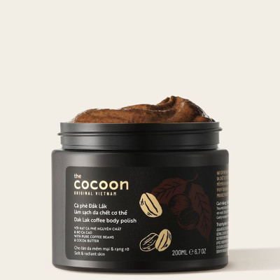 Combo 2 hũ Cà phê Đắk Lắk làm sạch da chết Cocoon (200ml/hũ)
