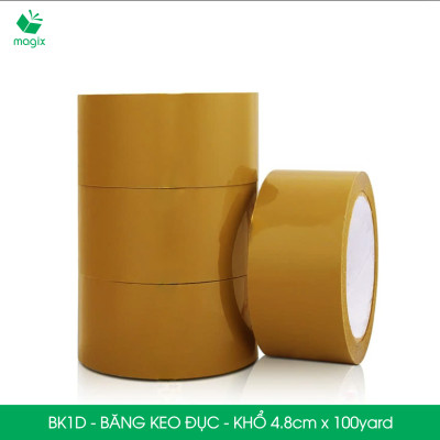 BK1D - Băng Keo Đục - 4.8cm - Block 6 cuộn/kg - 1 cuộn băng dính đục đóng thùng hộp carton