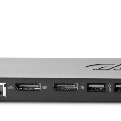 Bộ mở rộng cổng giao tiếp máy tính laptop HP 2013 UltraSlim Docking Station hỗ trợ mở rộng cổng kết nối cho máy như USB, Lan, Audio... - Hàng chính hãng